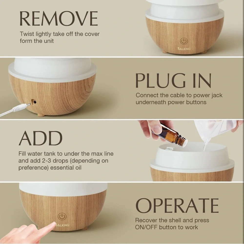 SALKING Essential Oil Diffuser + Sleep Serenity Oil